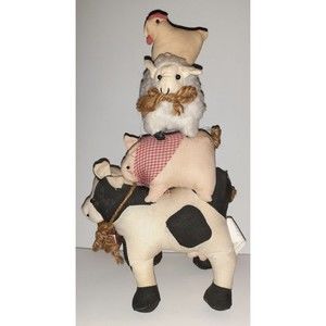 Cloth stacked farm animals